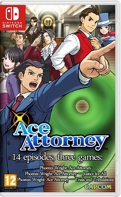  Phoenix Wright Ace Attorney Trilogy, Justice for All, Trials and Tribulations 