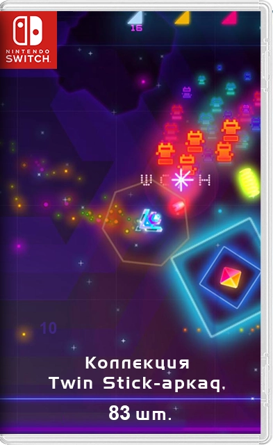  Коллекция Twin-Stick аркад, 83 шт Breakpoint, Devastator, Funtime, Ubermosh, Death Ray Manta SE, Debris Infinity, Aniquilation, Void Scrappers, Iron Crypticle, Null Drifter, Paladin, Pew Paw, Black Widow Recharged, Glitchangels, Mystic Gate, Crackpet Show 